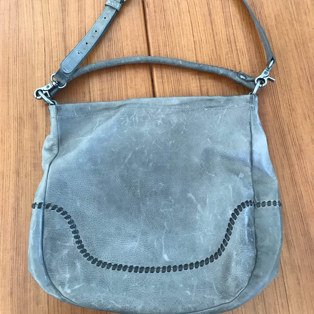Frye melissa hobo bag light grey EUC